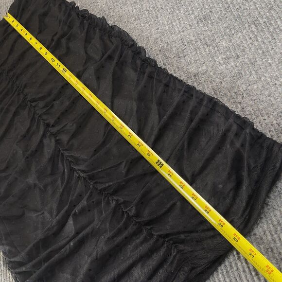 Bold Elements Womens Size Large Midi A-Line Skirt Black Polka-Dot Mesh NEW - Picture 11 of 11